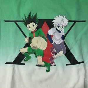 Green and orange Hunter x Hunter crewneck sweatshirt